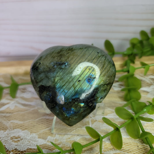 Labradorite Heart
