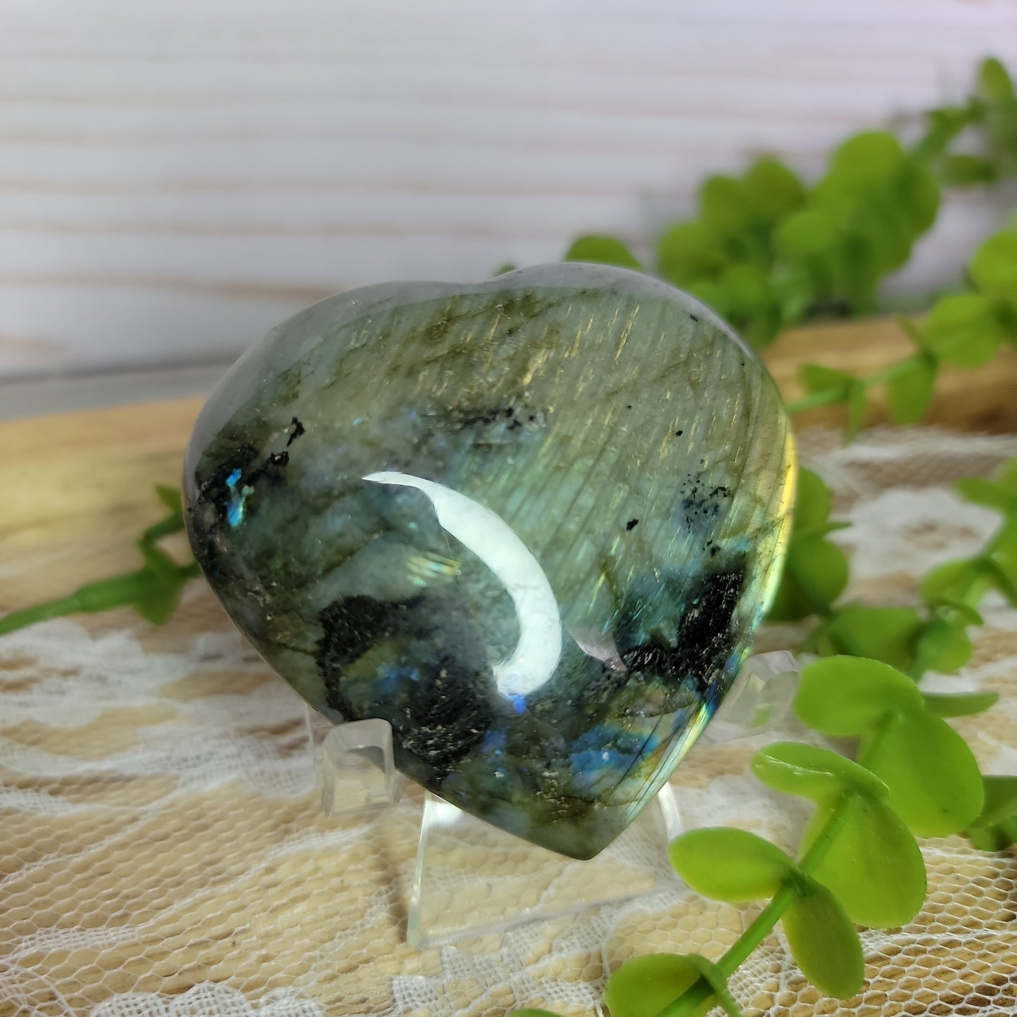 Labradorite Heart