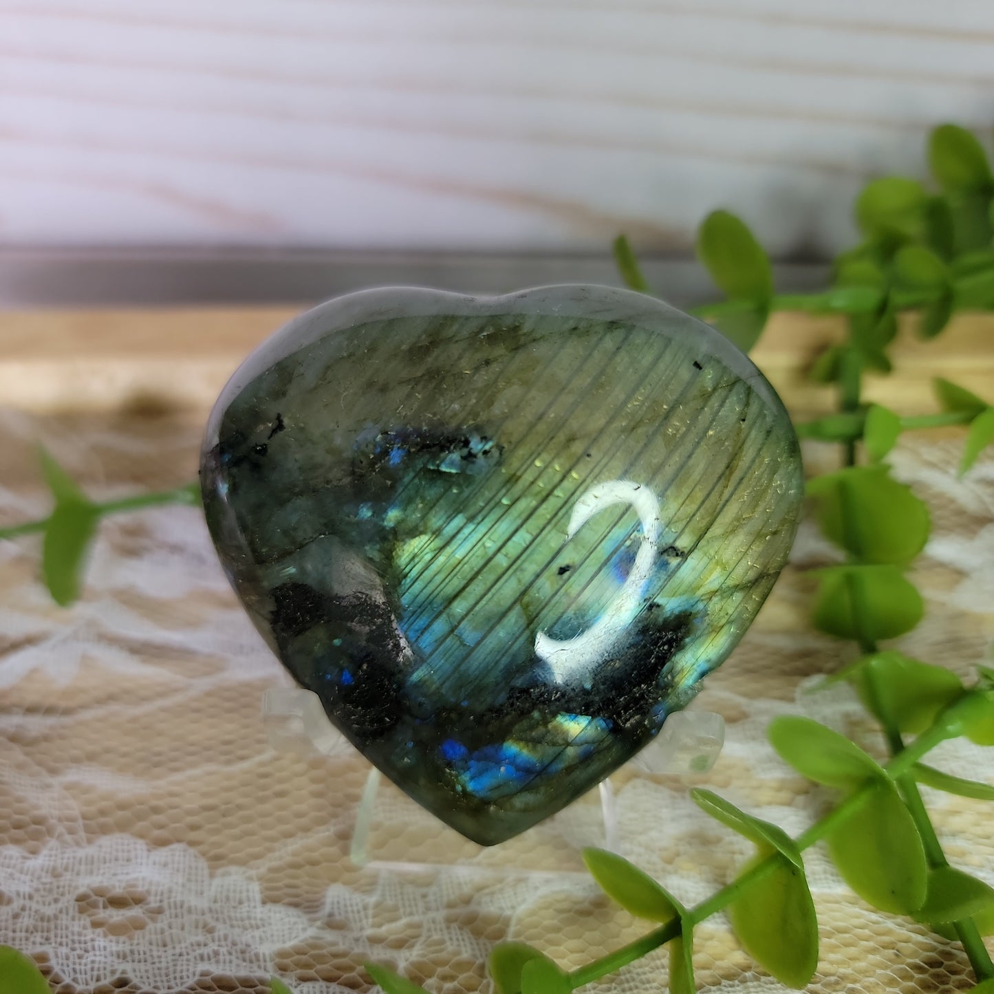 Labradorite Heart