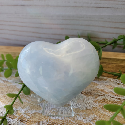 Blue Calcite Heart