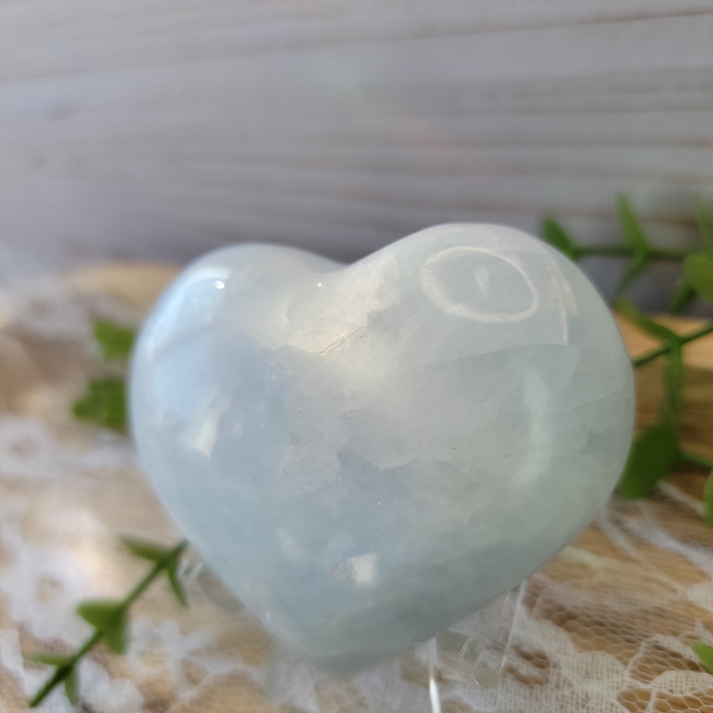 Blue Calcite Heart