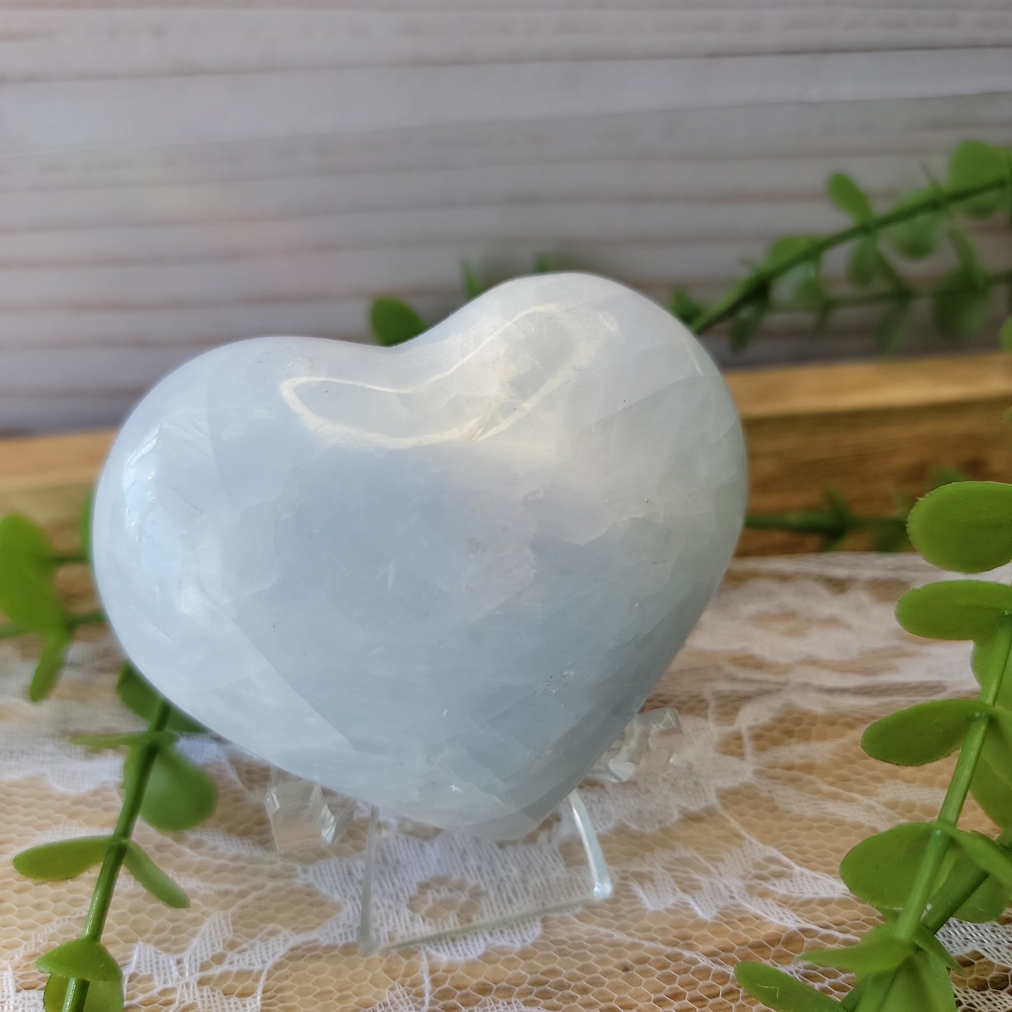 Blue Calcite Heart