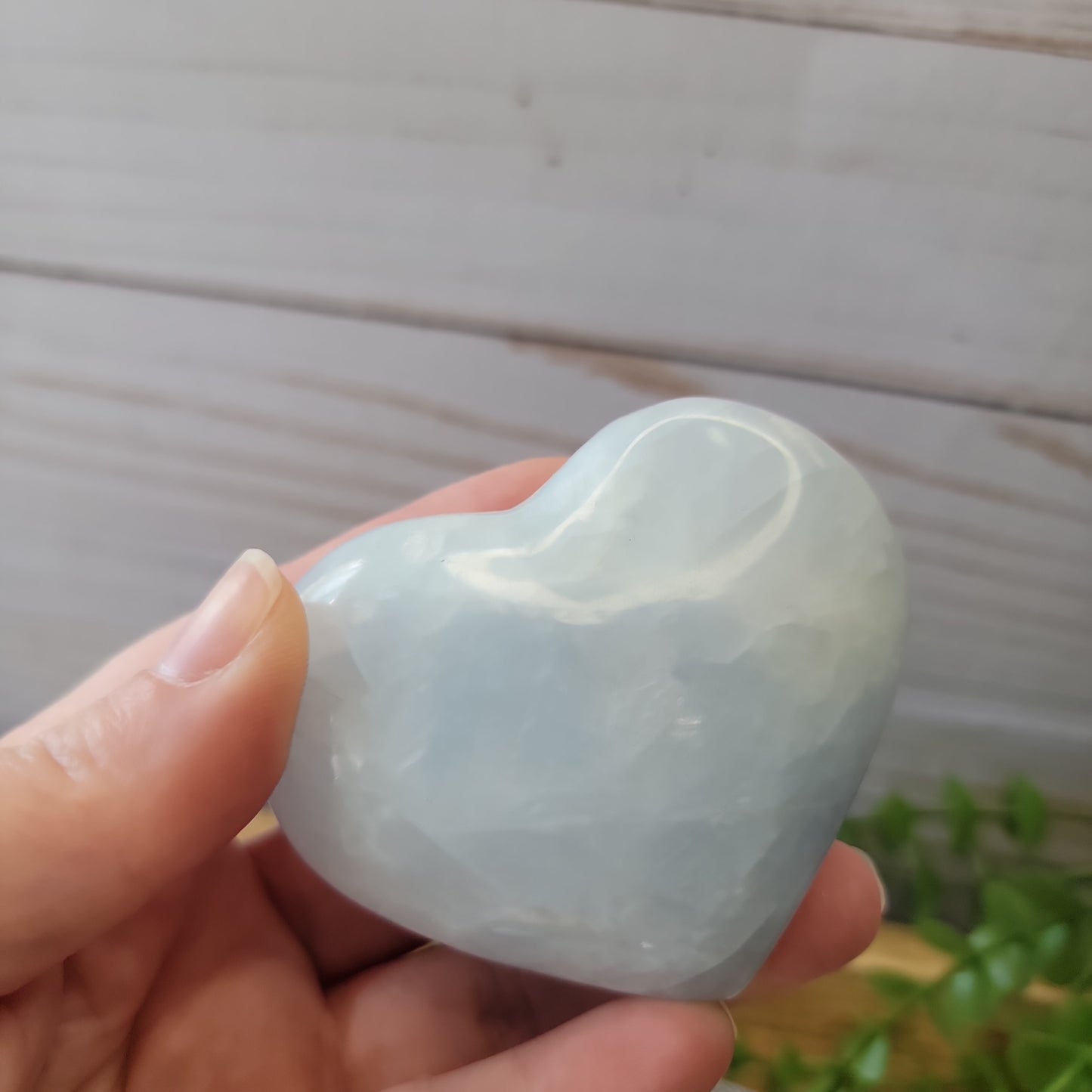 Blue Calcite Heart