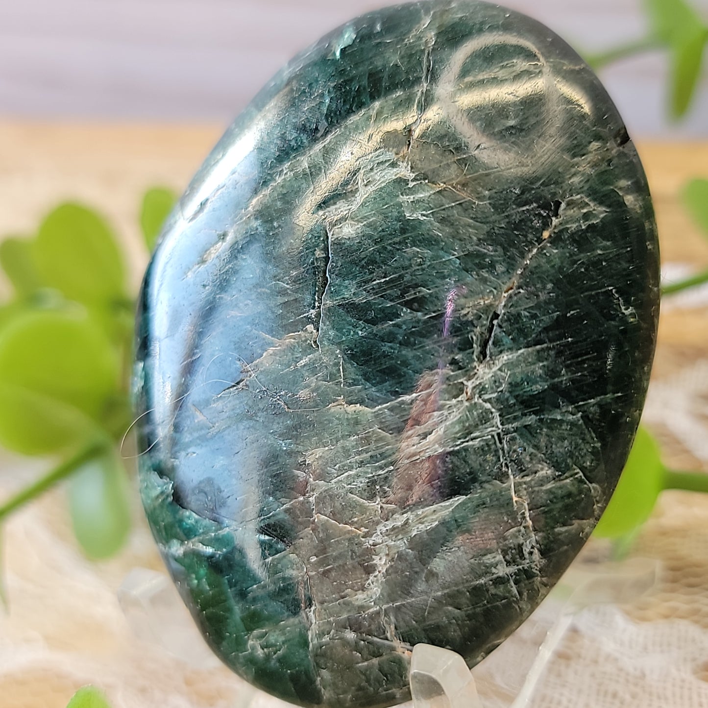 Blue Apatite Palm Stone