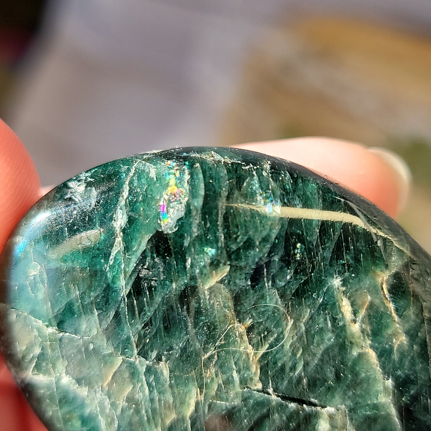 Blue Apatite Palm Stone