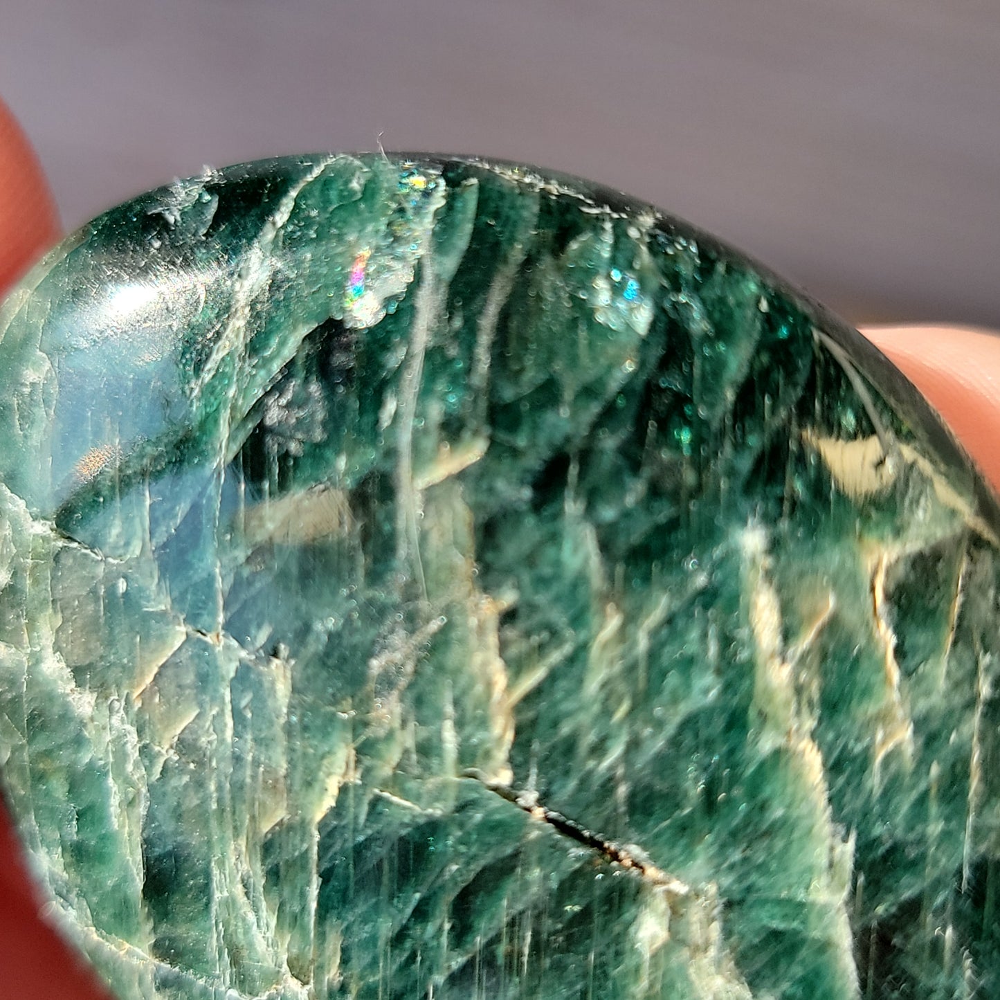 Blue Apatite Palm Stone