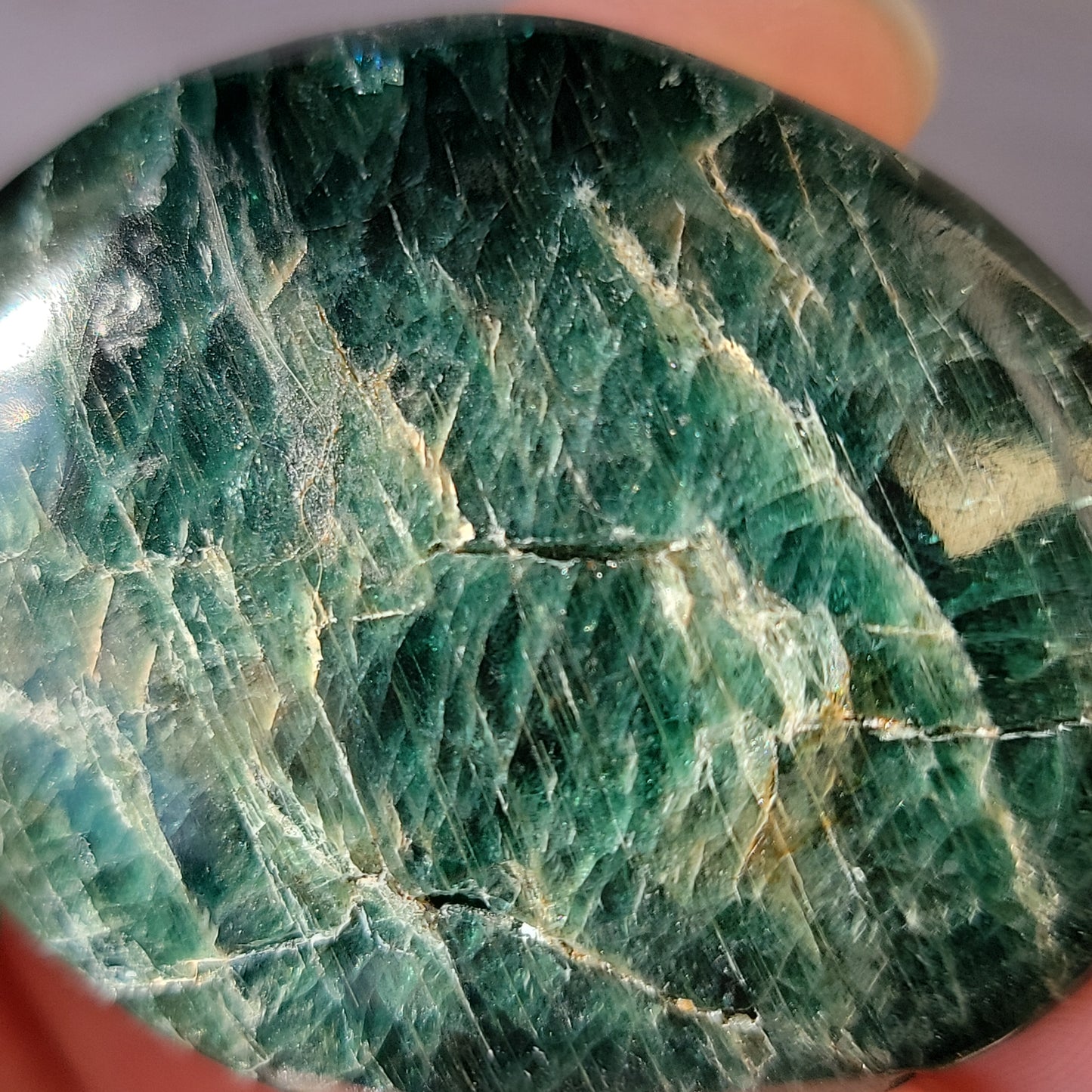 Blue Apatite Palm Stone