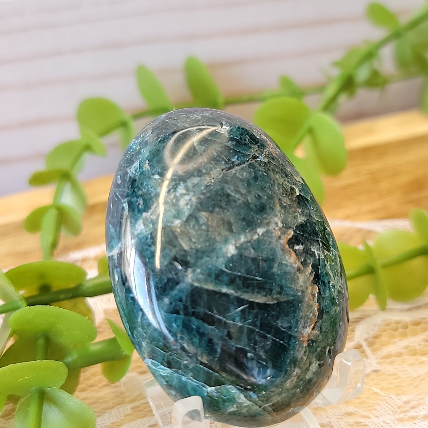 Blue Apatite Palm Stone