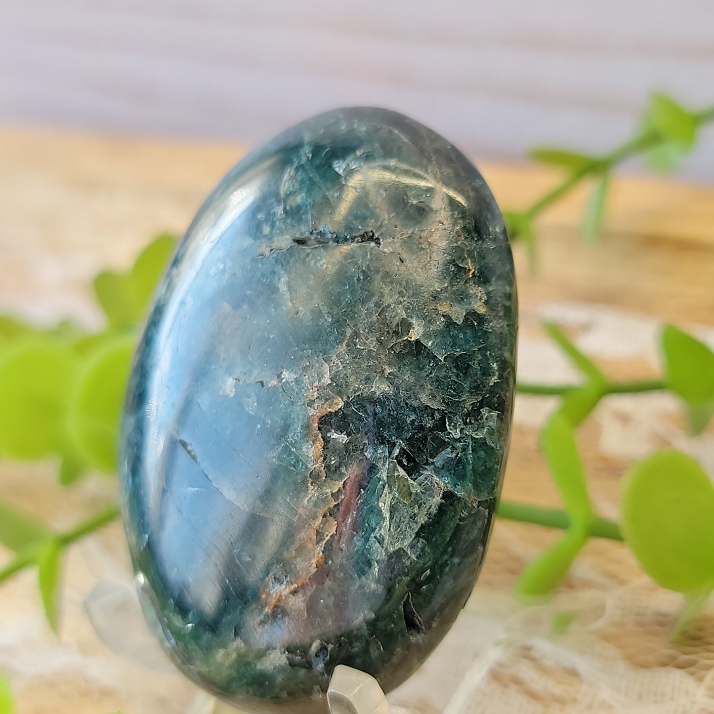 Blue Apatite Palm Stone
