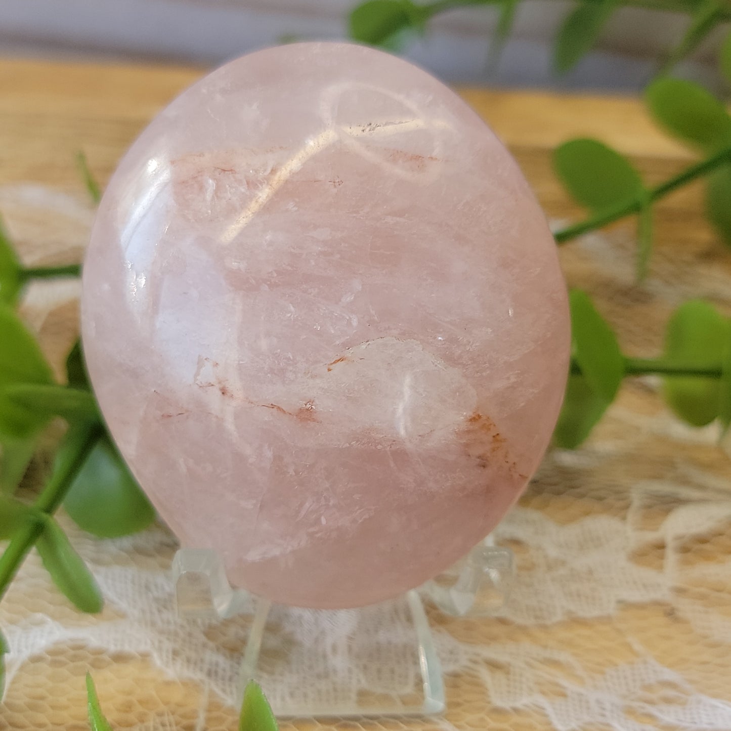 Rose Quartz pebble palm stones