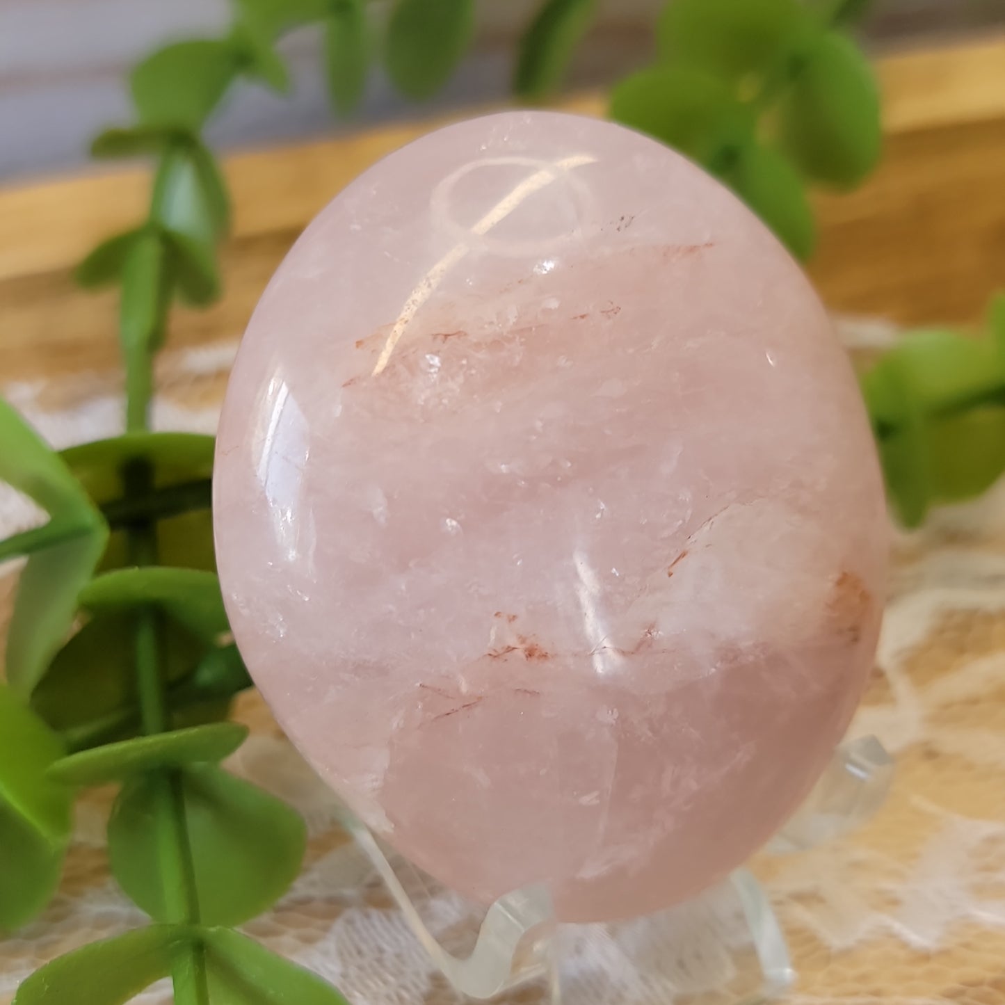 Rose Quartz pebble palm stones