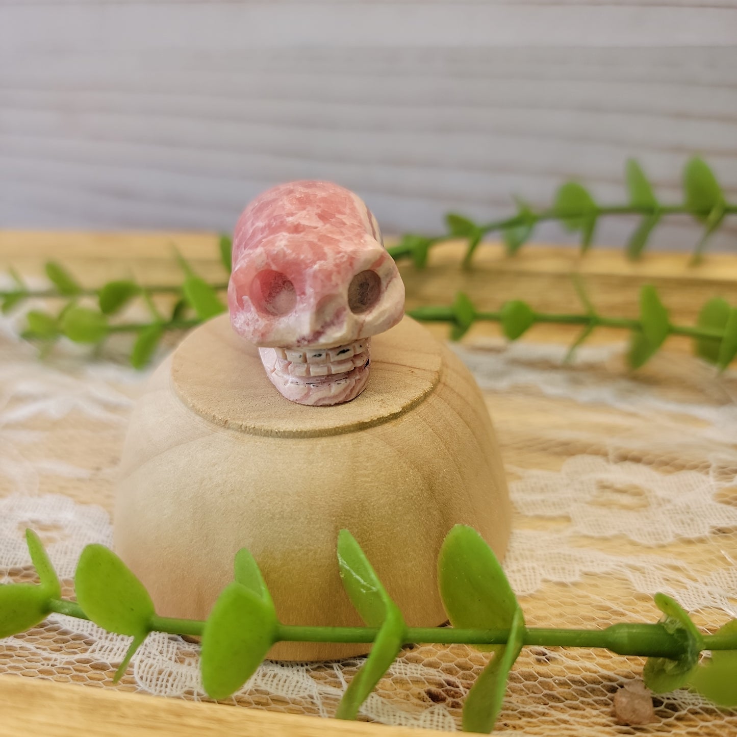 Rhodocrosite Skull