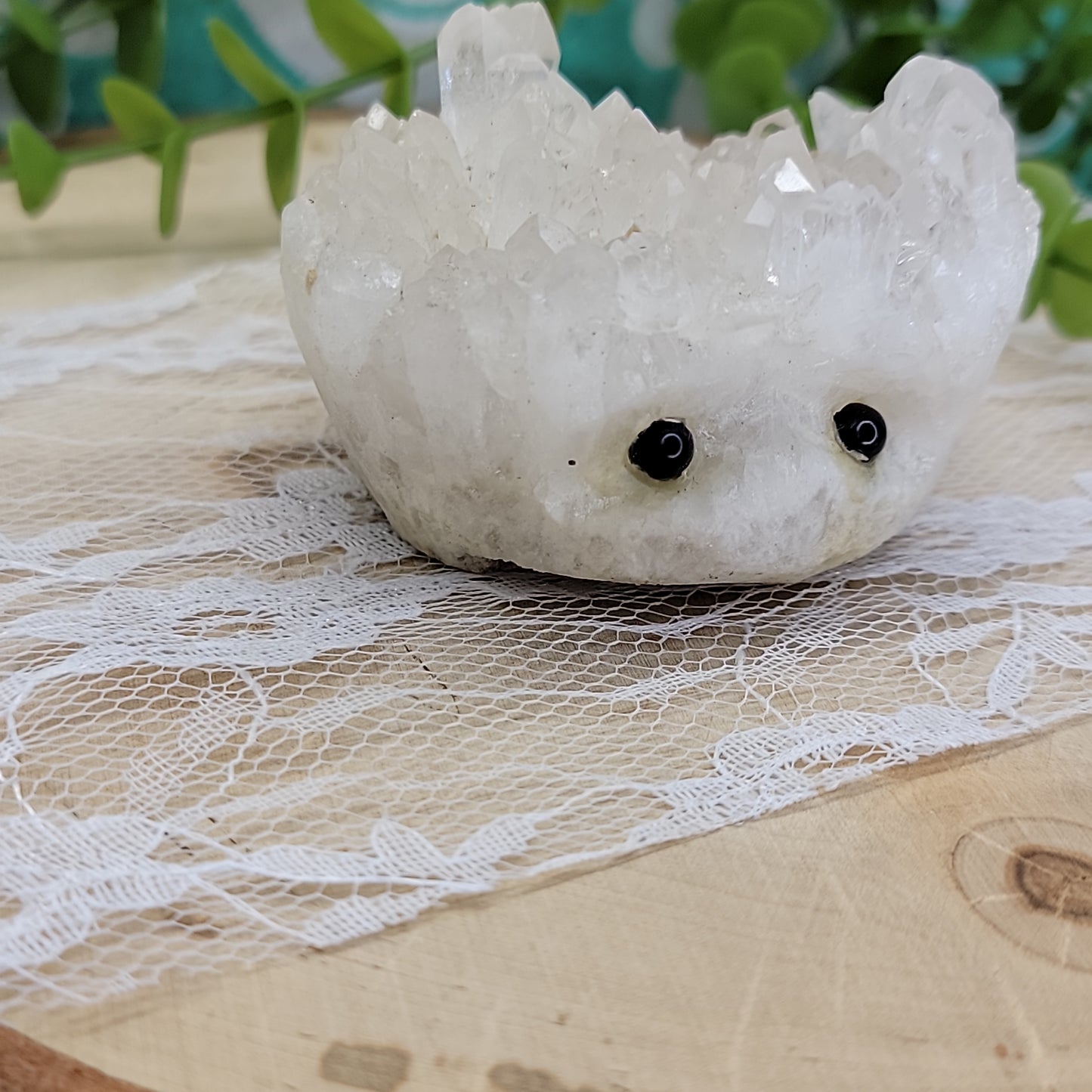 Big Clear Quartz Hedgehog Cluster