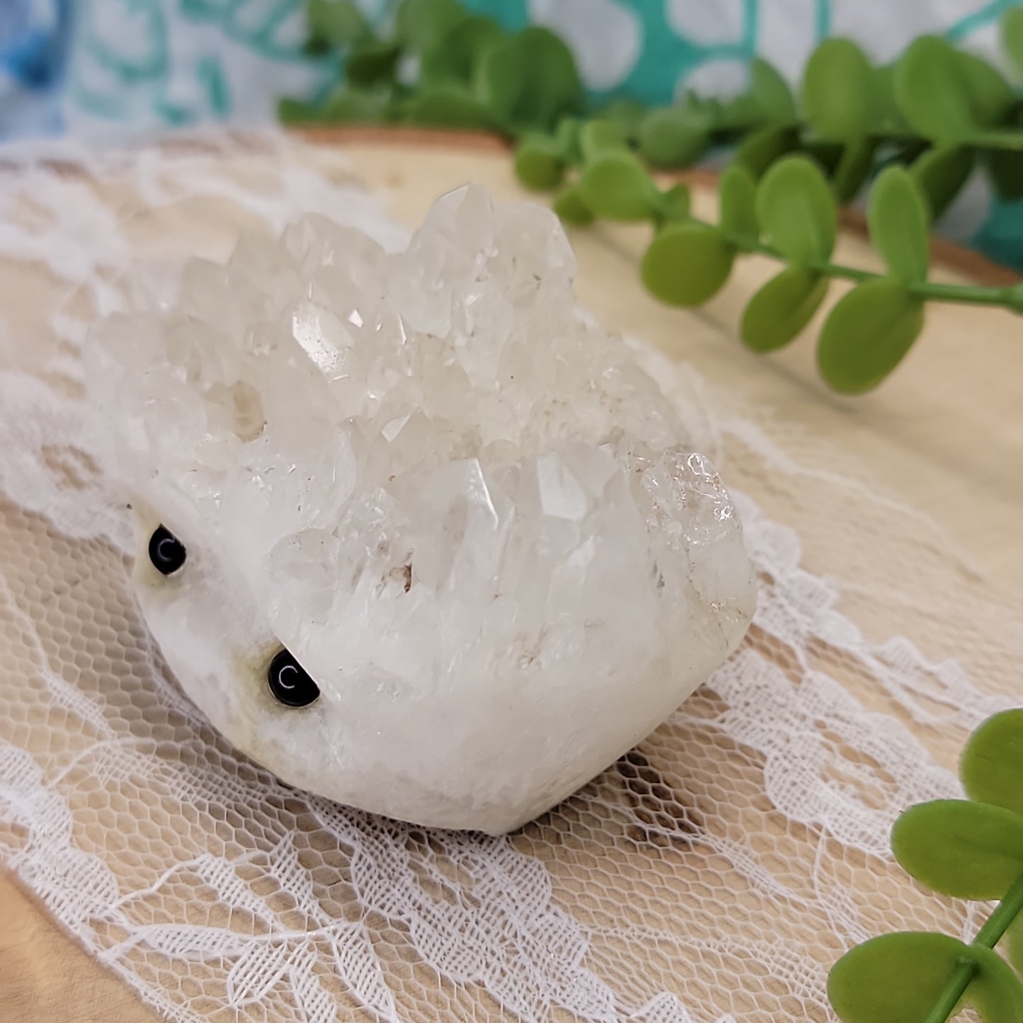 Big Clear Quartz Hedgehog Cluster