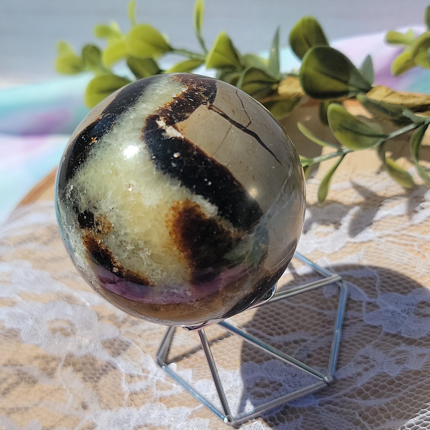 Septarian Sphere A (UV Reactive)