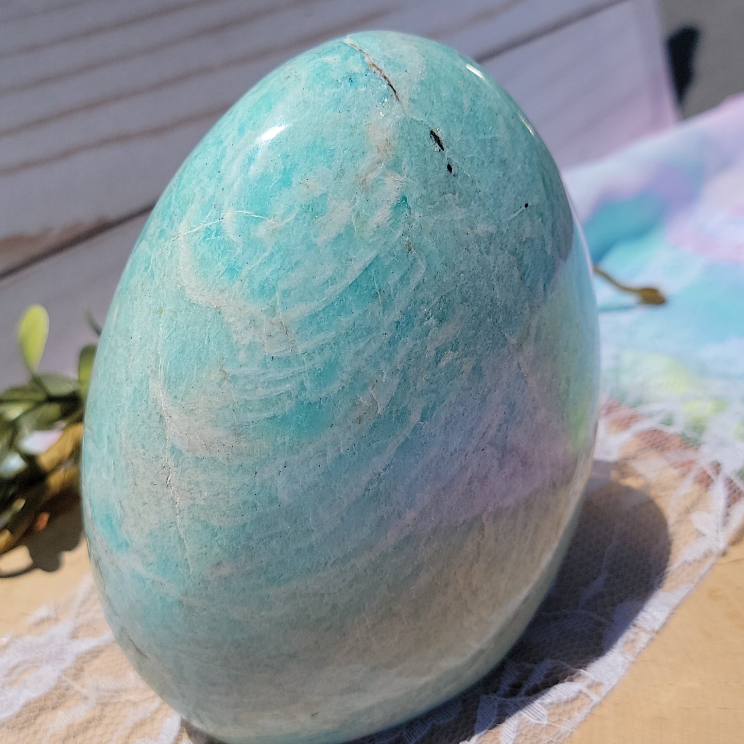 Amazonite Freeform w/Quartz