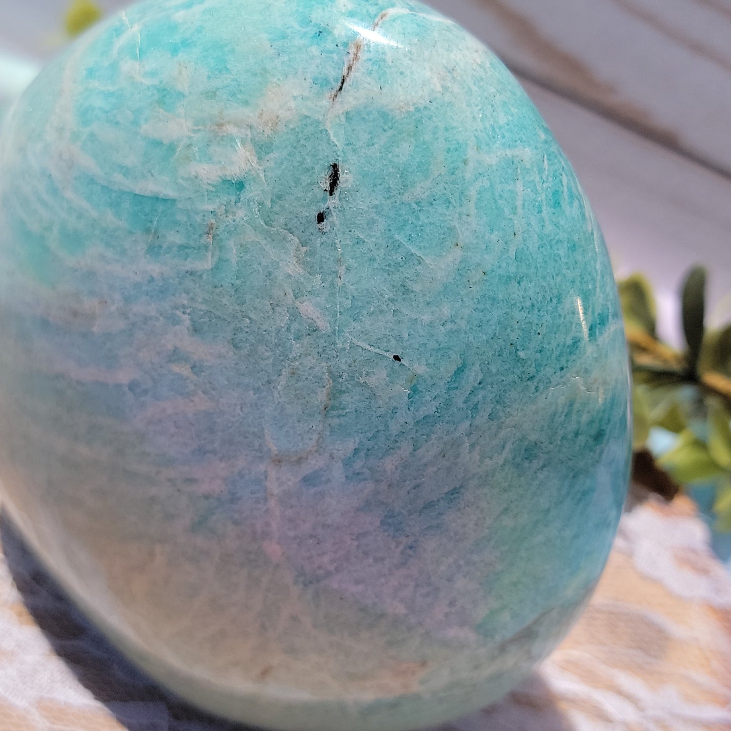 Amazonite Freeform w/Quartz