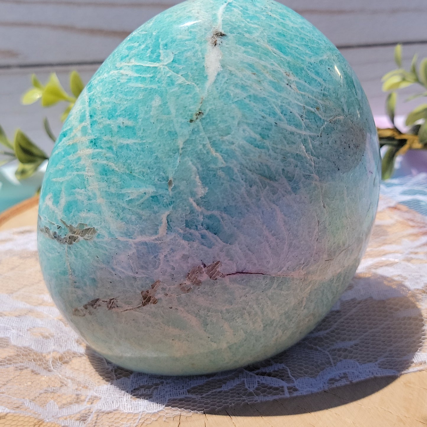 Amazonite Freeform w/Quartz