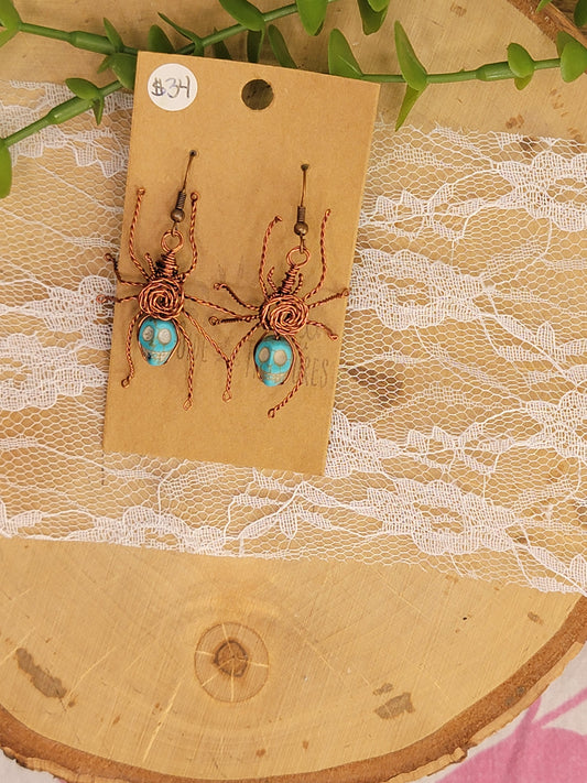 Wire Wrapped Spider Dangles