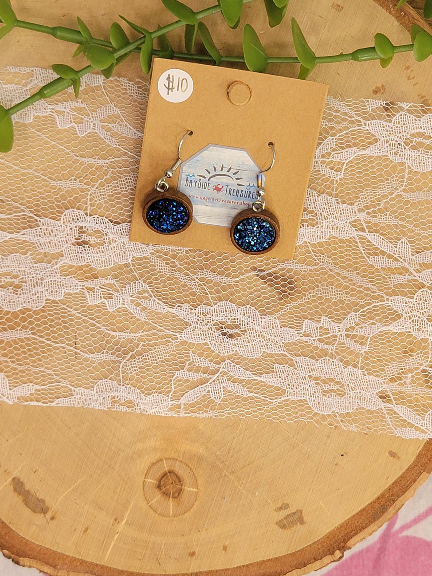 Mermaid Faux Druzy Dangles