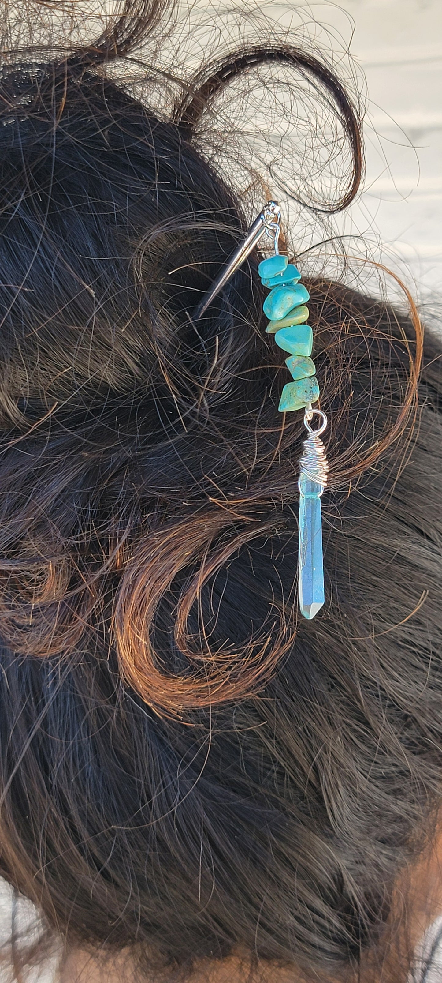Wire Wrapped Hair Sticks