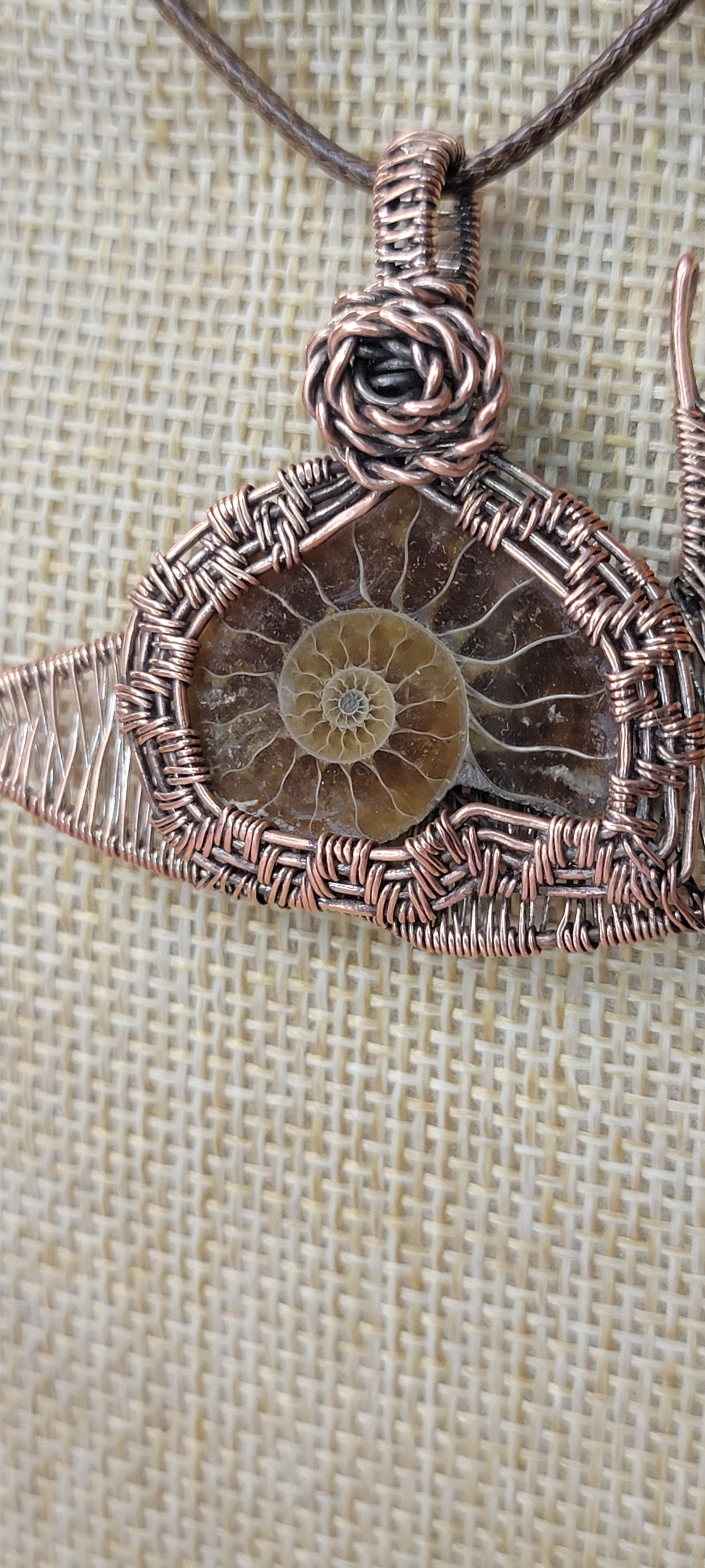 Snail Ammonite Shell Pendant