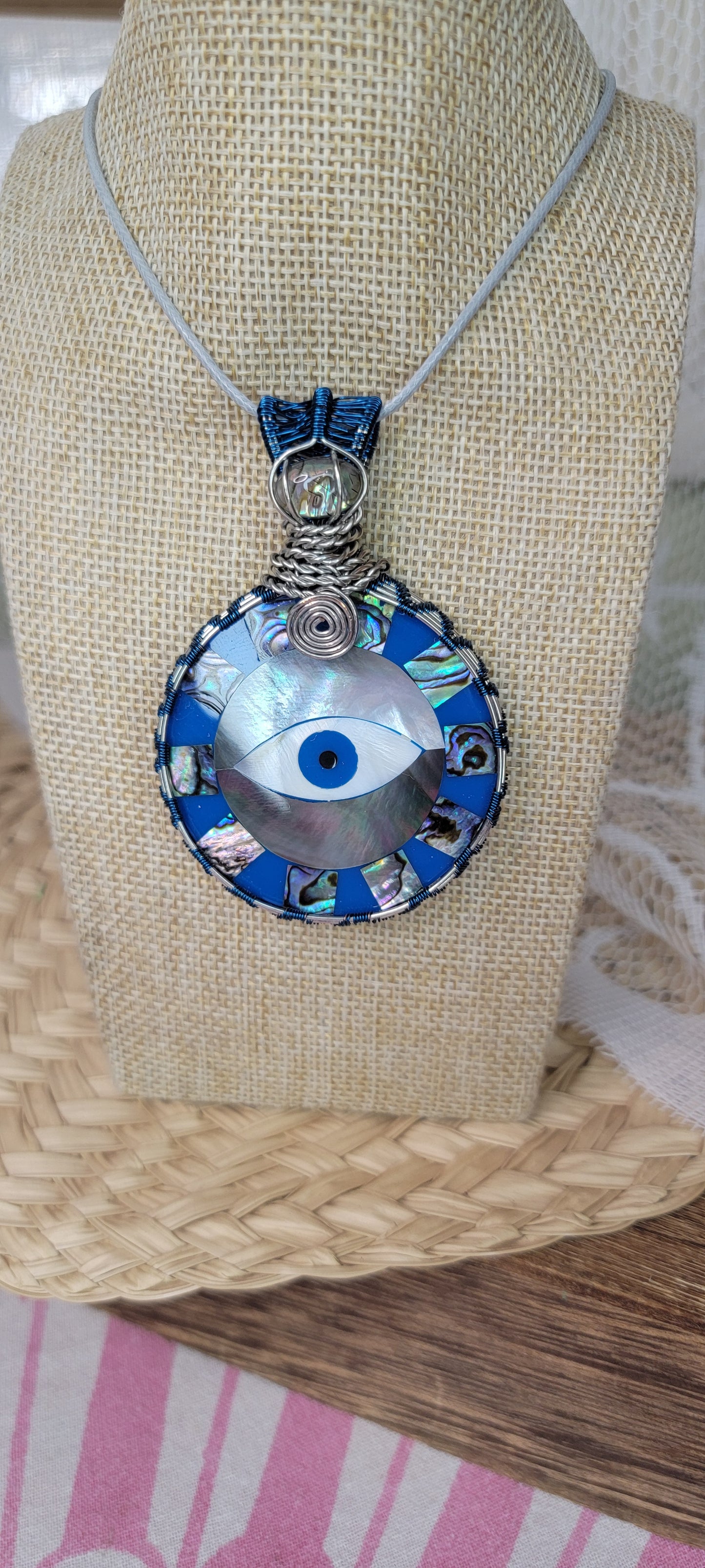 Abalone All Seeing Eye Pendant