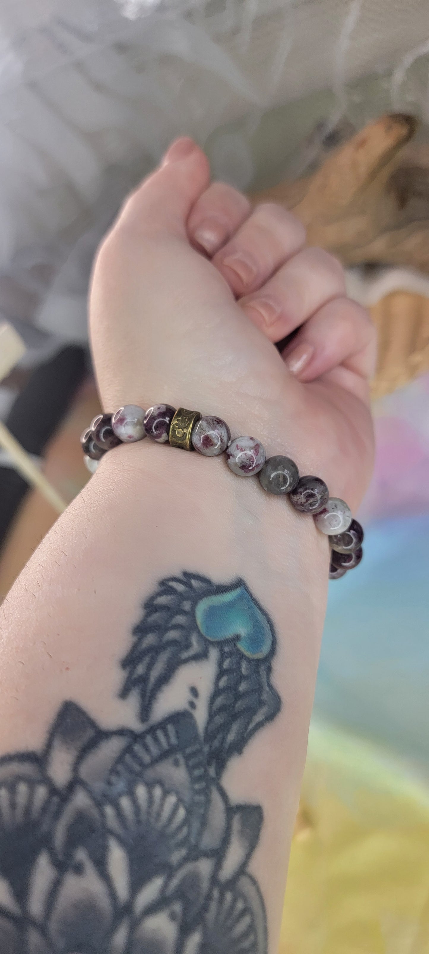 Beaded Tourmaline Stretch Bracelet