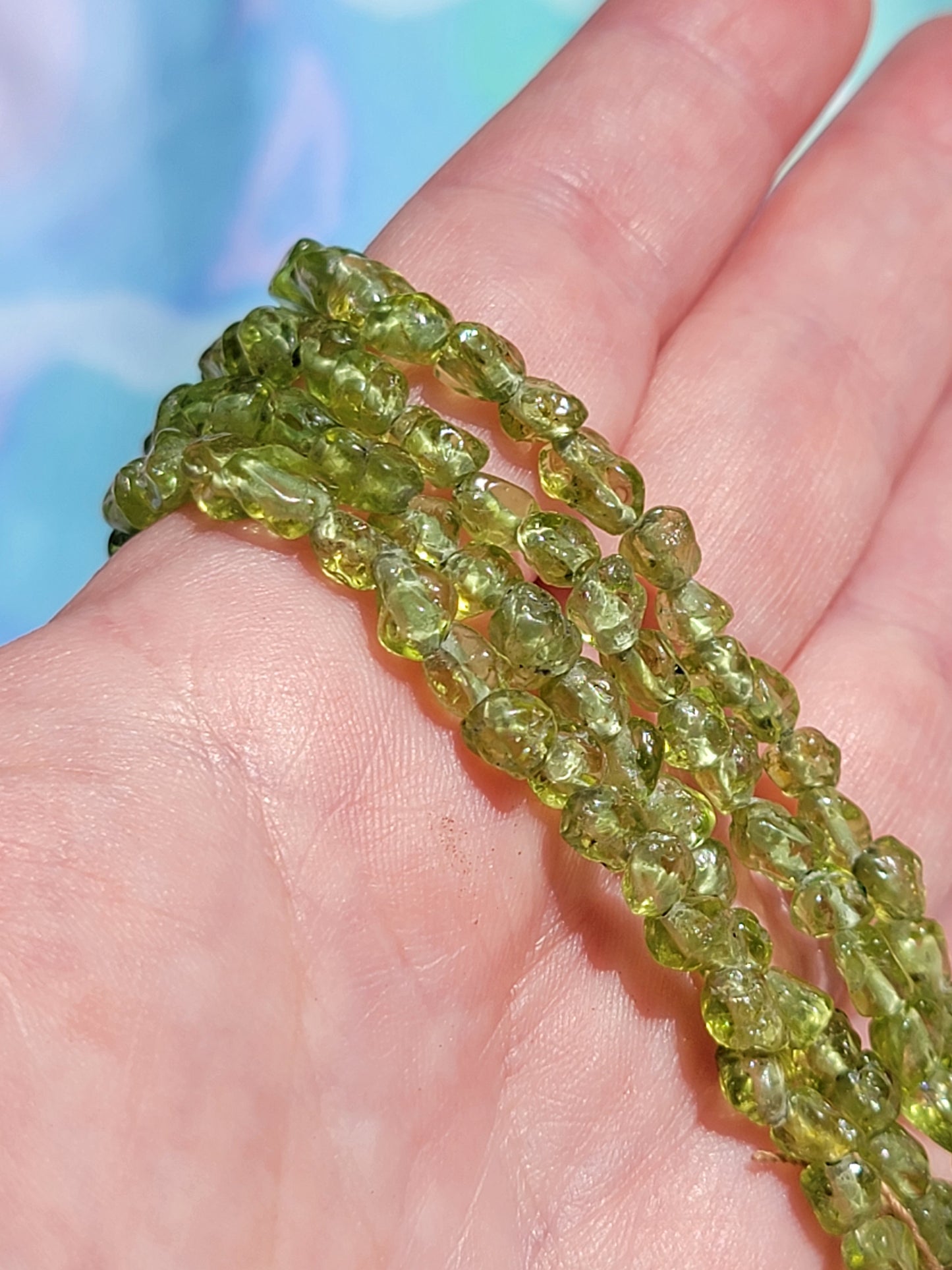Peridot Chip Stretchy Bracelet