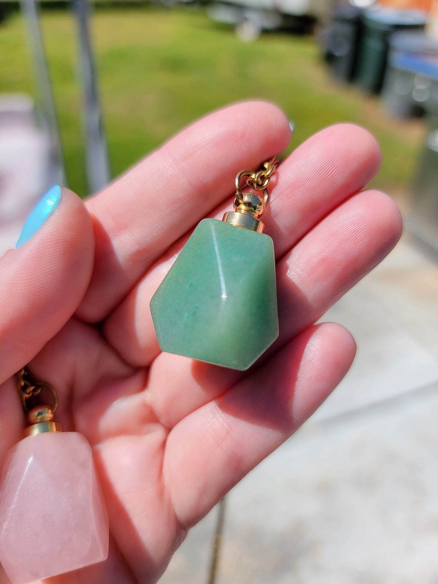 Gemstone Oily Bottle Pendants