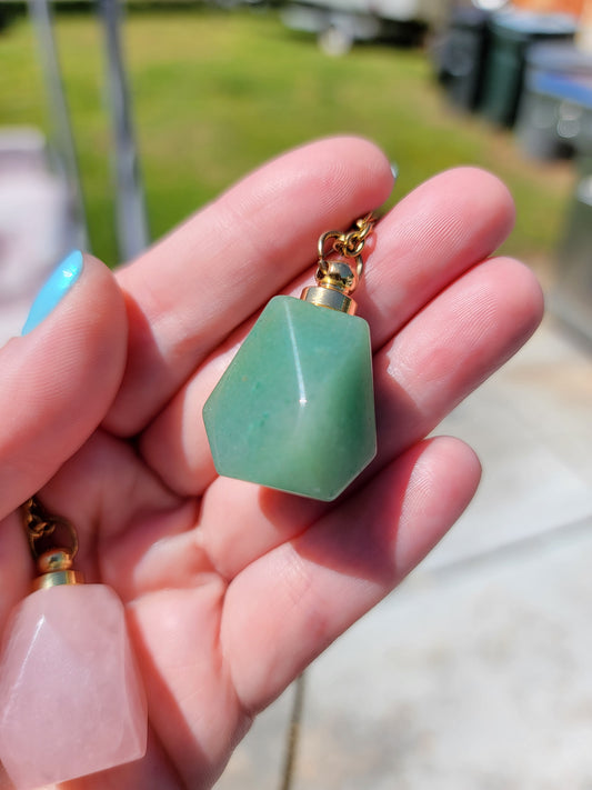 Gemstone Oily Bottle Pendants