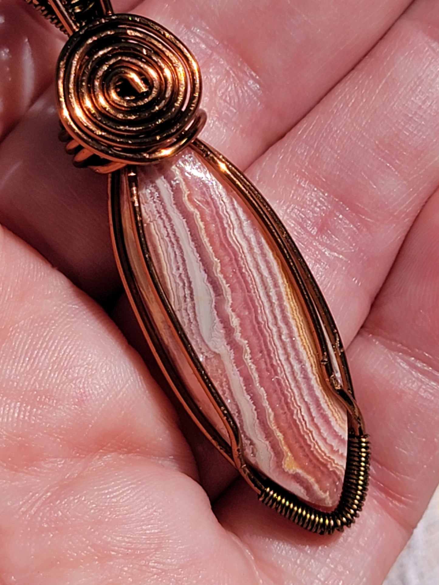 Rhodocrosite pendant