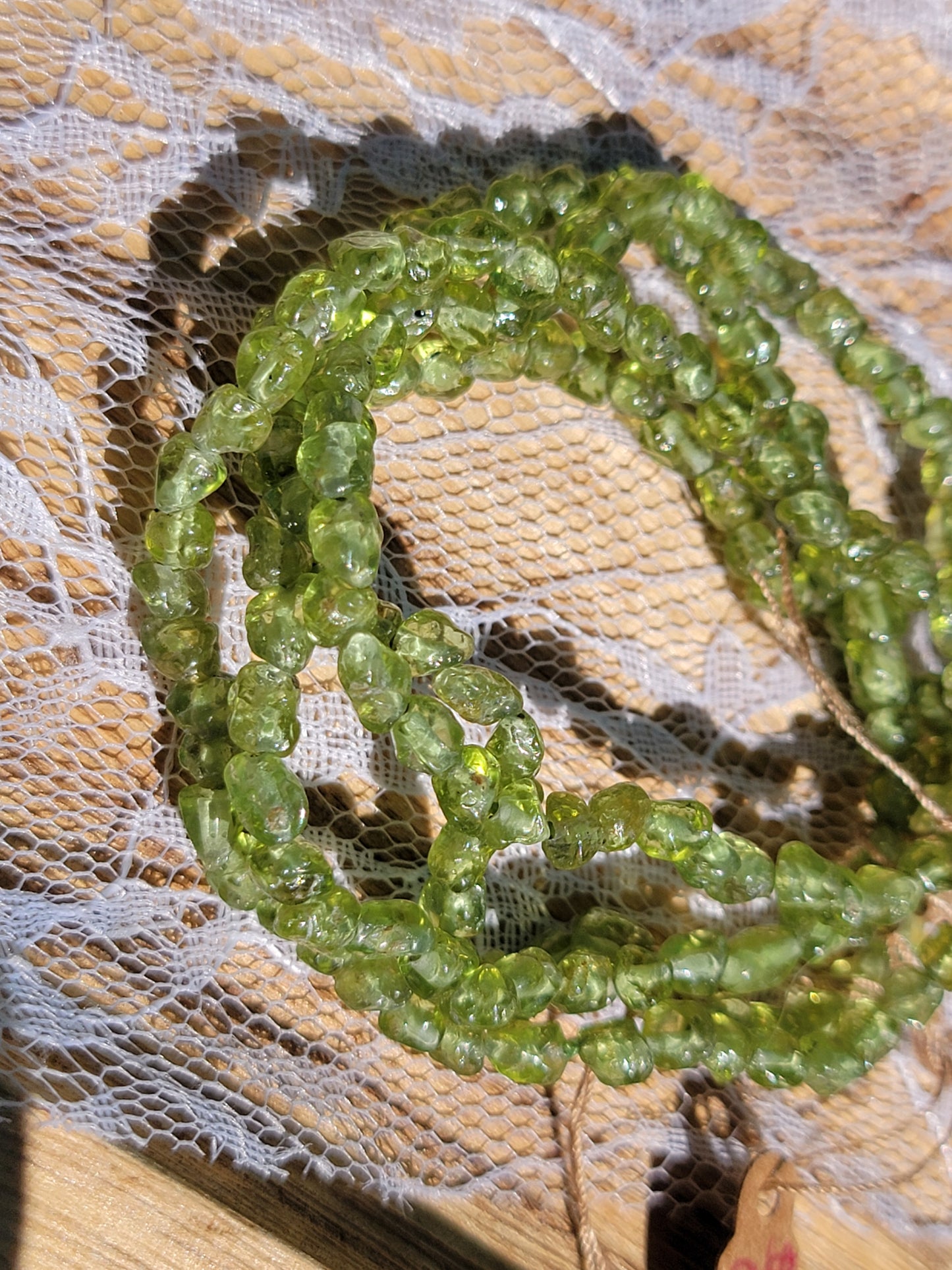 Peridot Chip Stretchy Bracelet