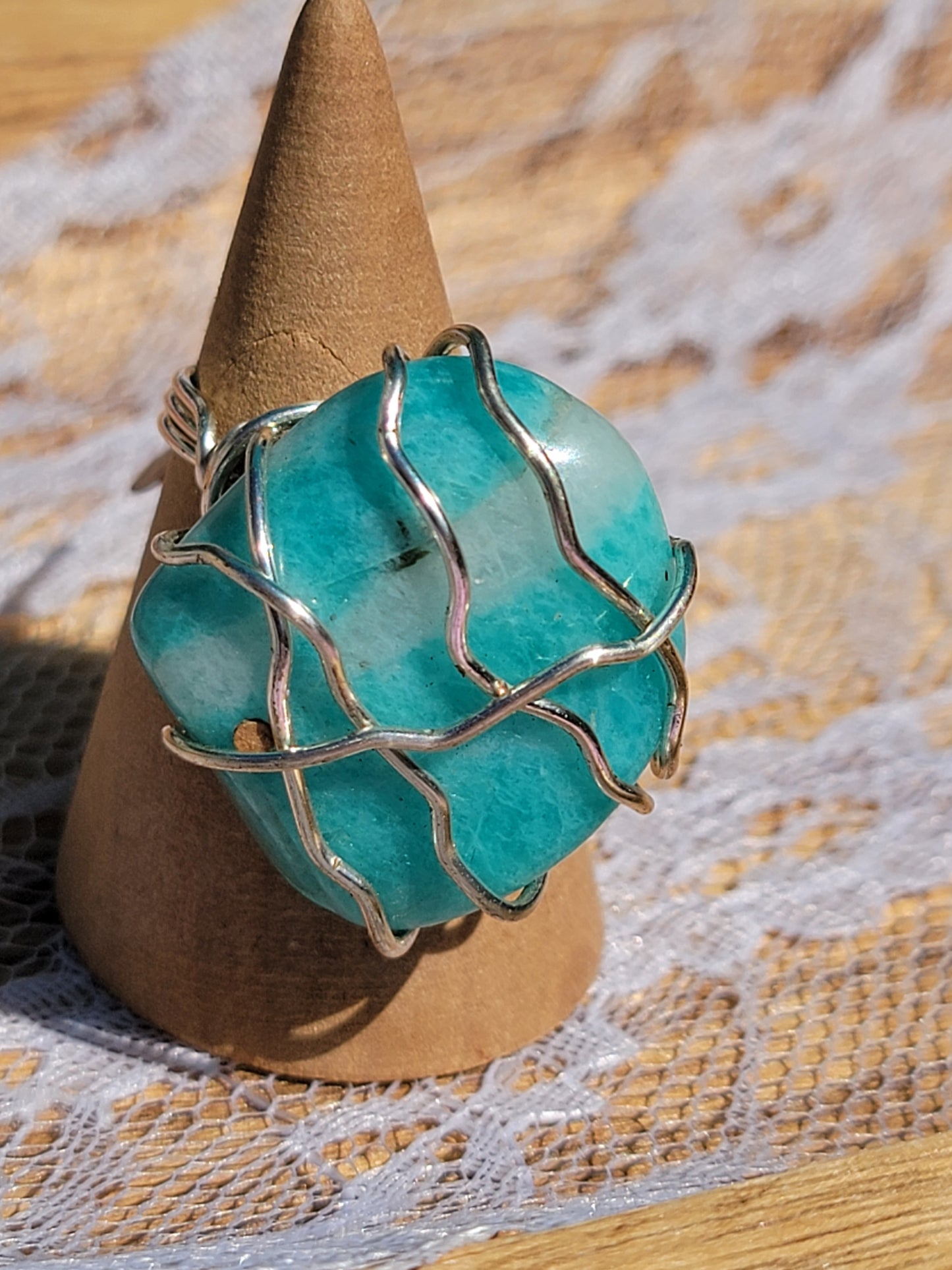 Amazonite Ring Size 8