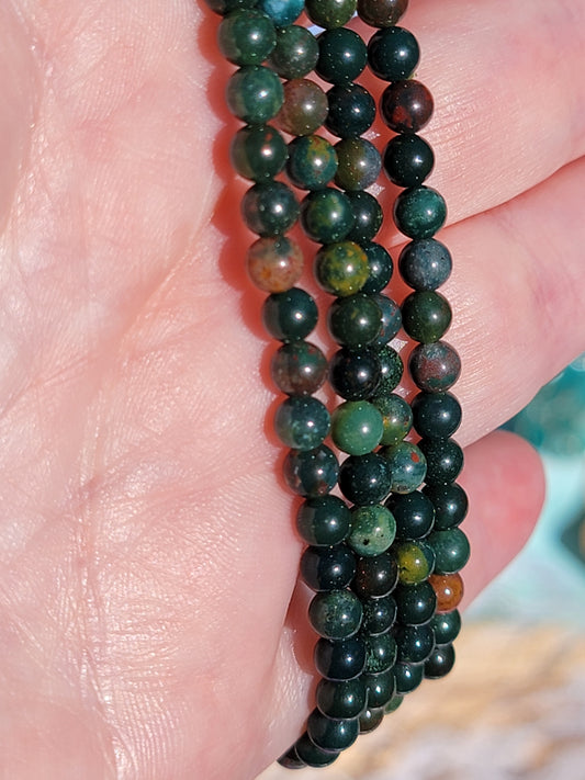 Blood Stone Stretchy Bracelet