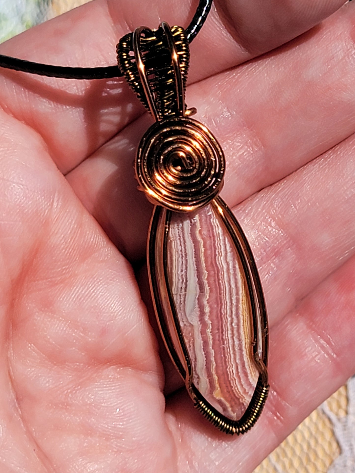 Rhodocrosite pendant