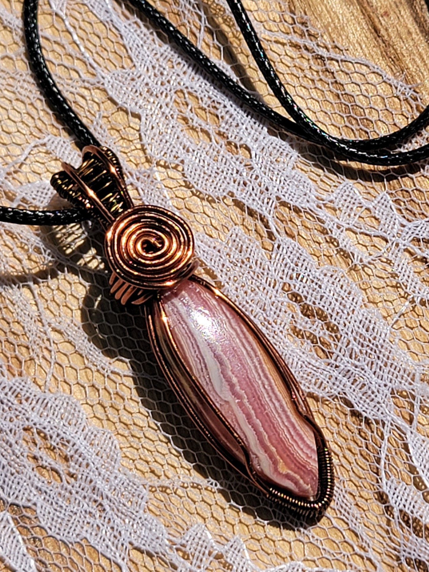 Rhodocrosite pendant