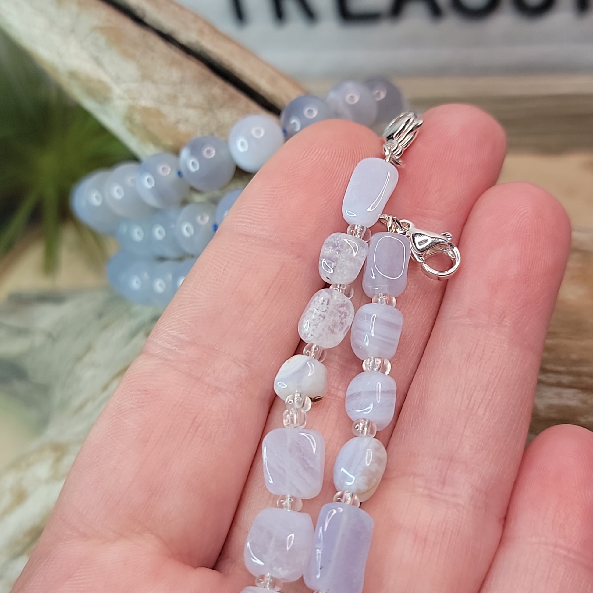 Blue Lace Agate Bracelet Bayside Treasures