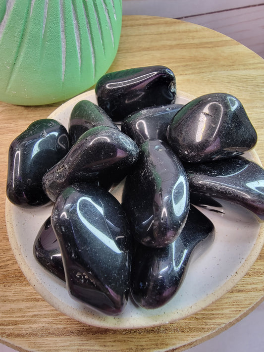 Black Obsidian Tumbles