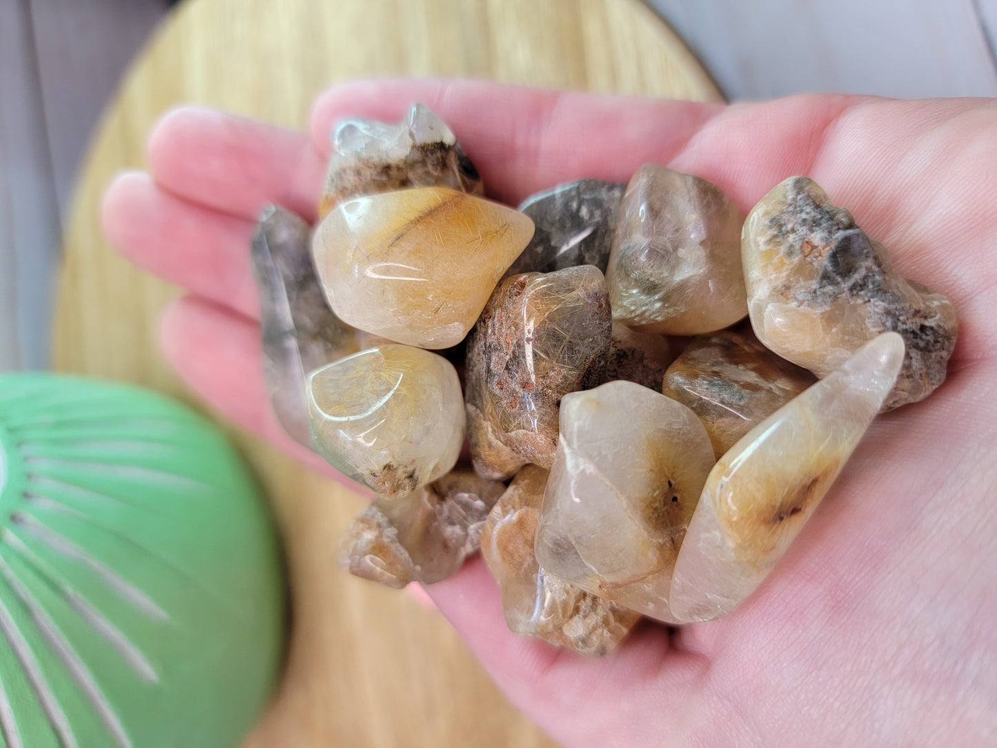 Rutilated Lemurian Tumbles