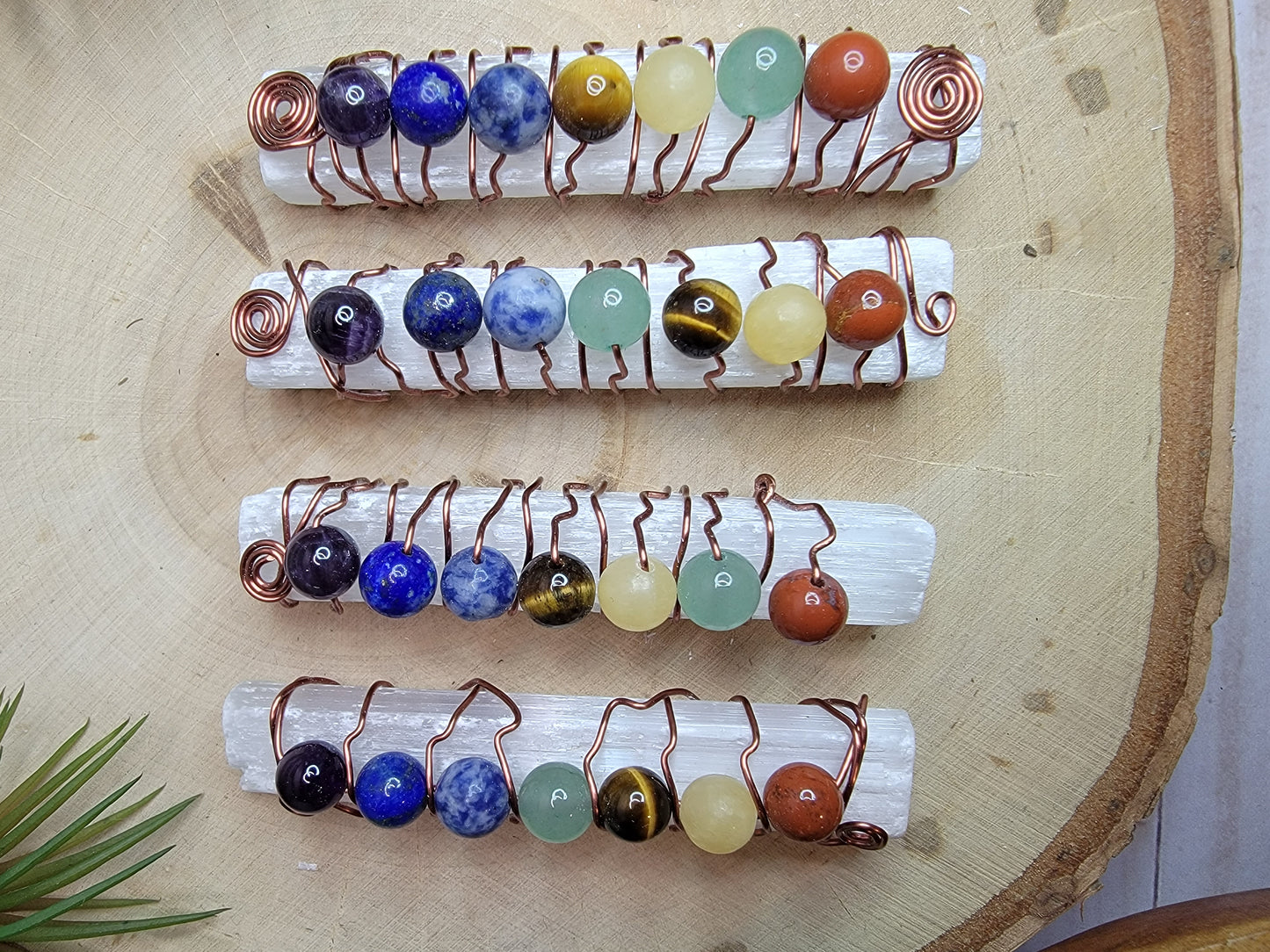 Chakra Selenite Wands Bayside Treasures