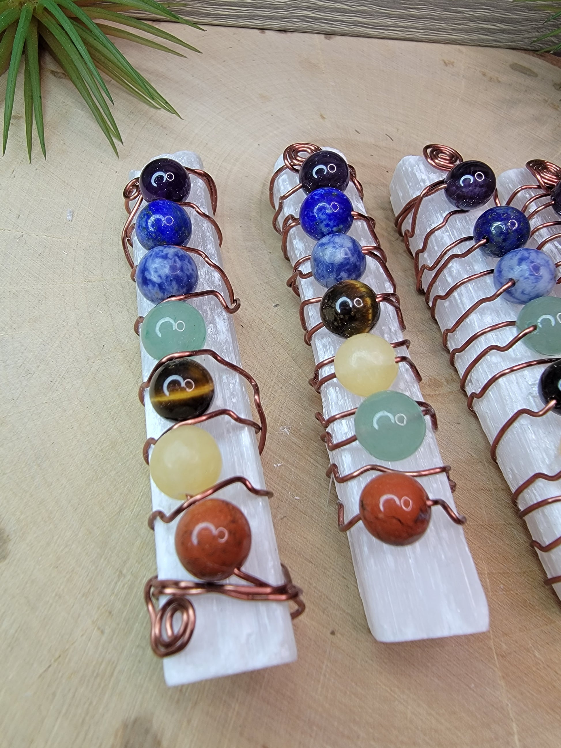 Chakra Selenite Wands Bayside Treasures