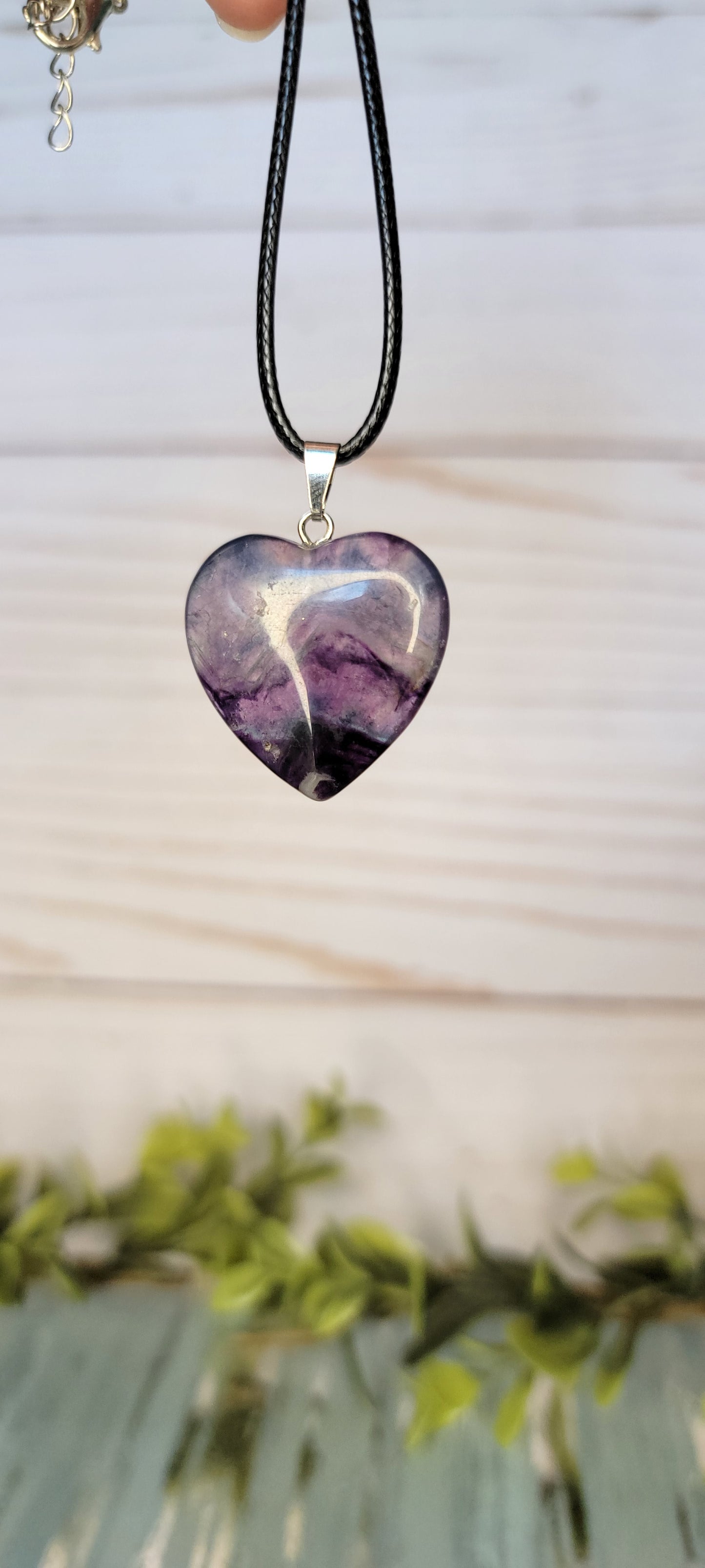 Rainbow Fluorite Heart Pendants Bayside Treasures