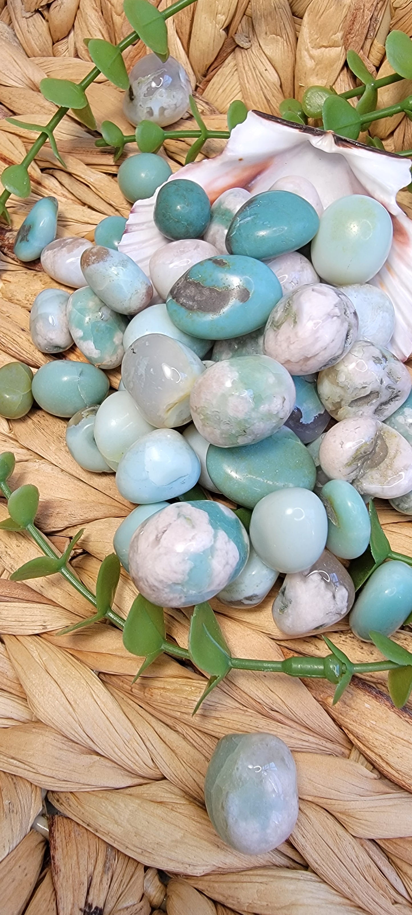 Cherry Blossom Flower Agate Tumbles Bayside Treasures