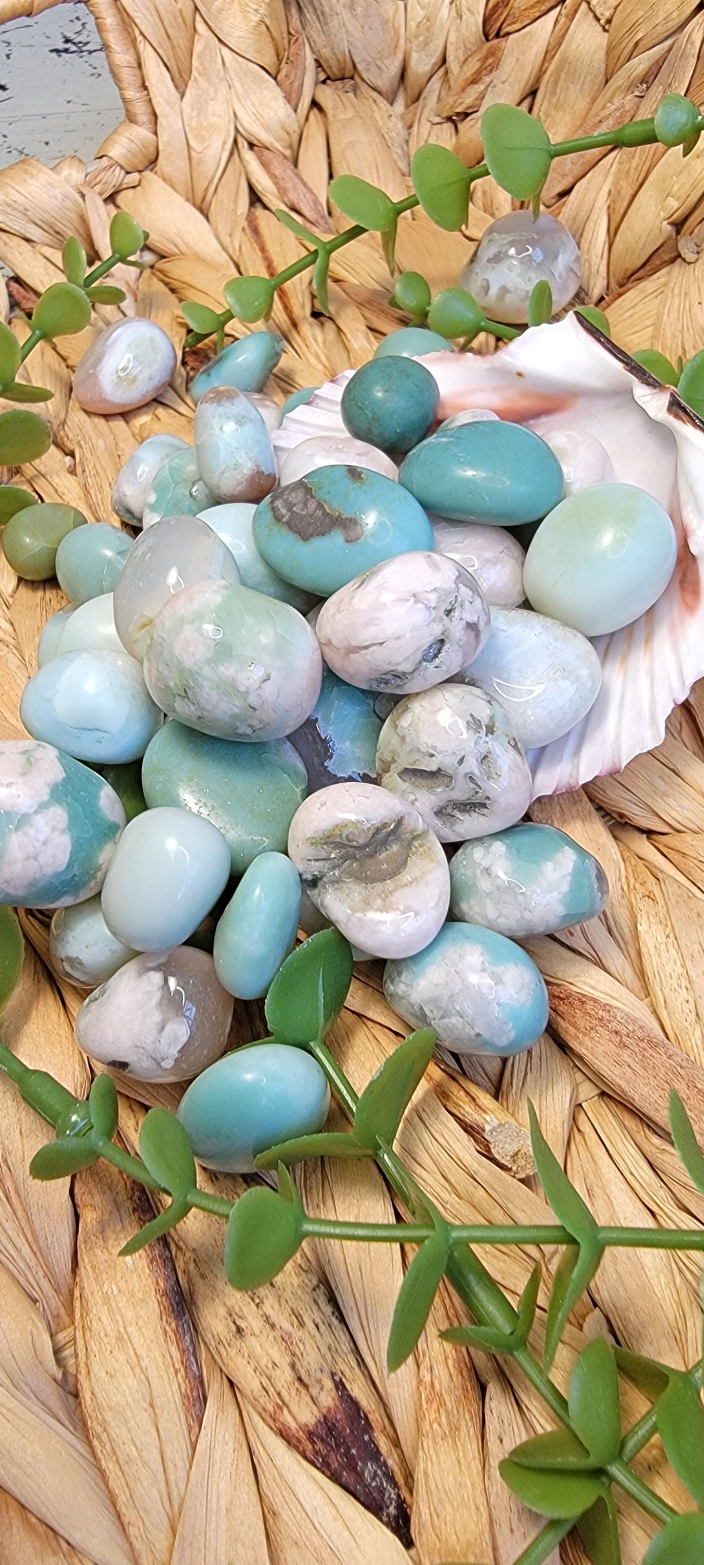 Cherry Blossom Flower Agate Tumbles Bayside Treasures