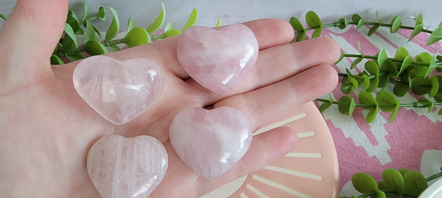 Small Rose Quartz Hearts Intuitively Picked Bayside Treasures