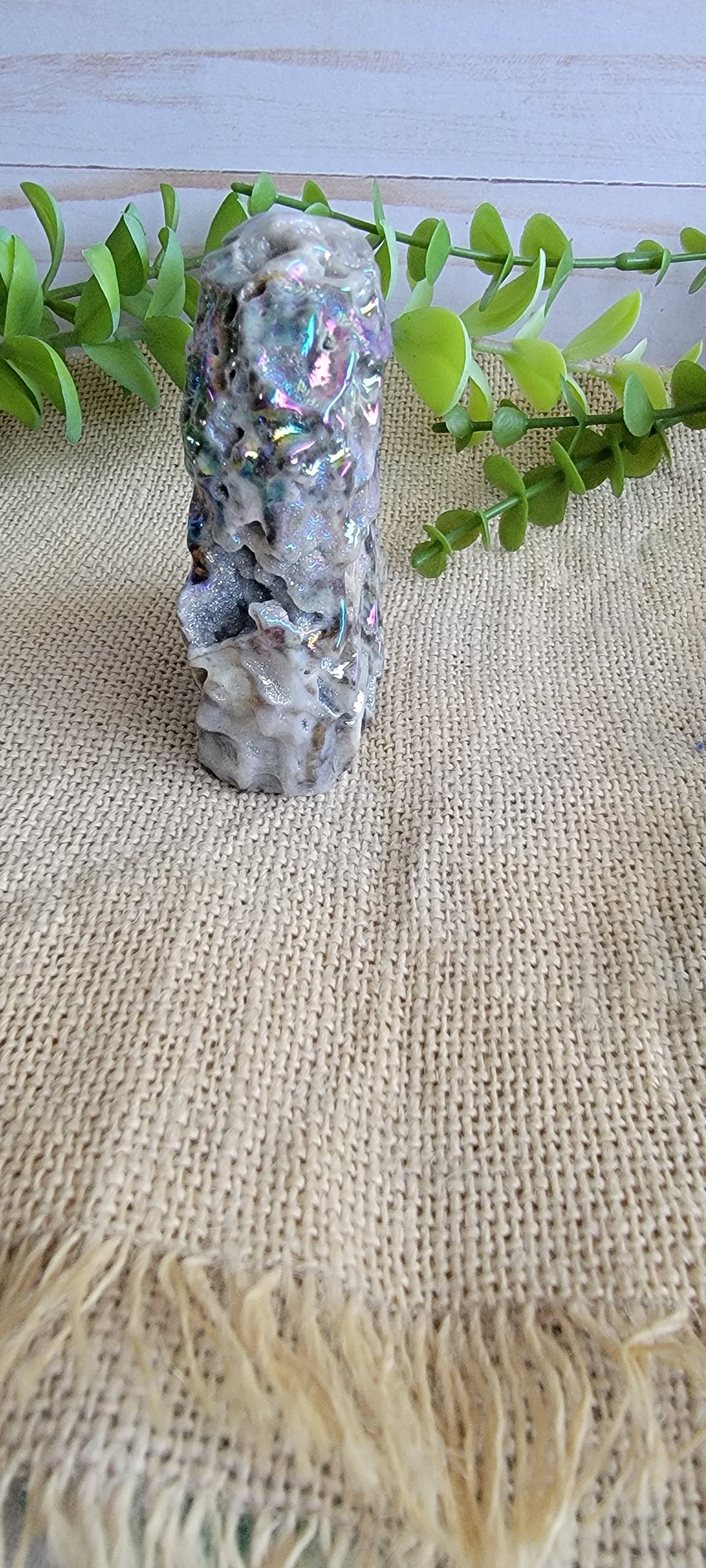 Aura Coated Quartz eagle carving Bayside Treasures
