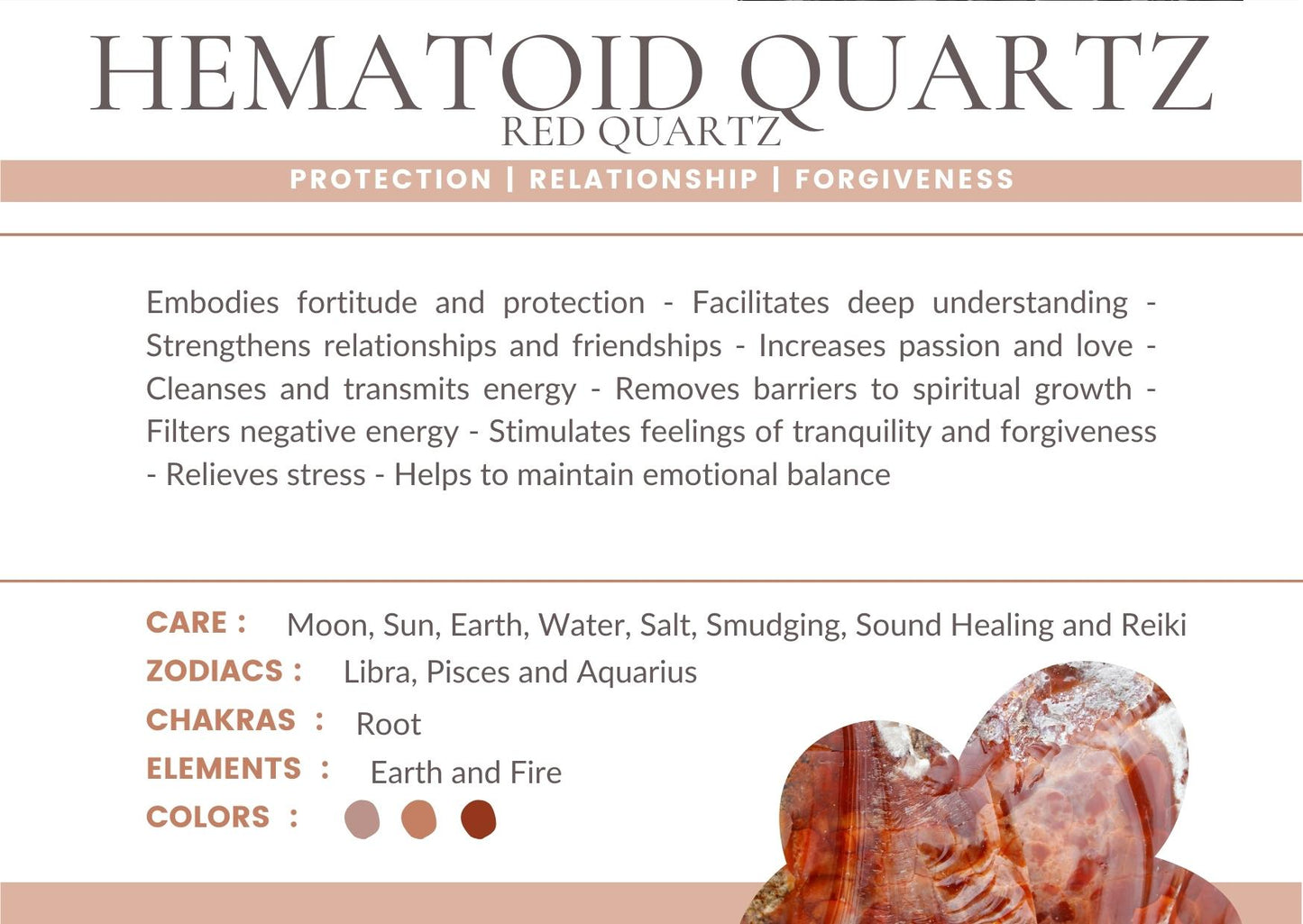 Hematoid Quartz Bracelet Bayside Treasures