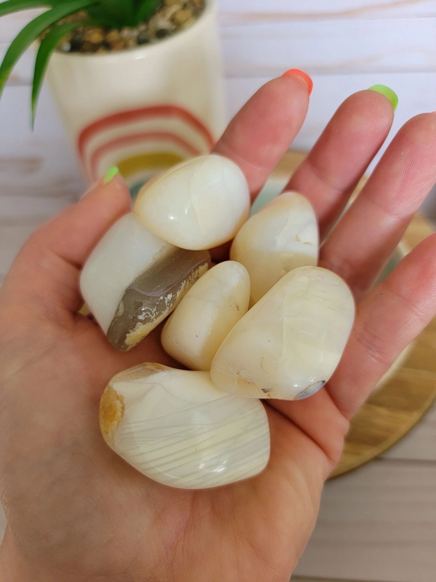 White Opal Tumble