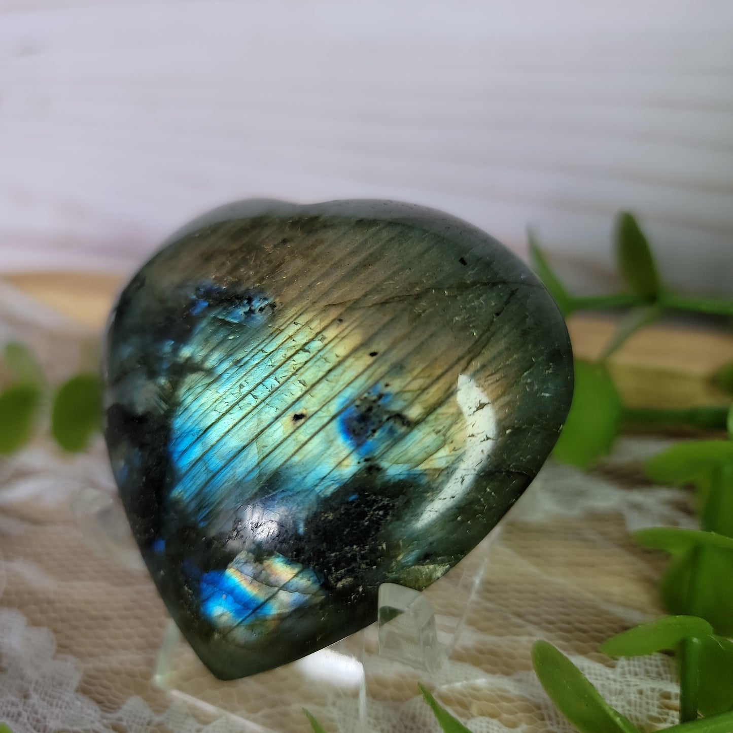 Labradorite Heart